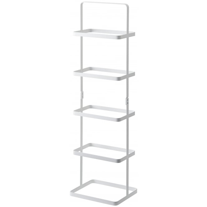 Yamazaki 5 Tier White Tower Steel Shoe Rack