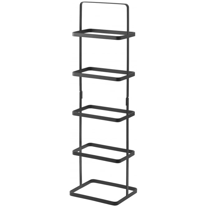 Yamazaki 5 Tier Black Tower Steel Shoe Rack