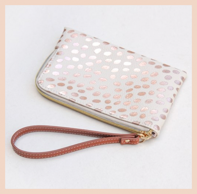 Caroline Gardner Metallic Dotty Essential Purse