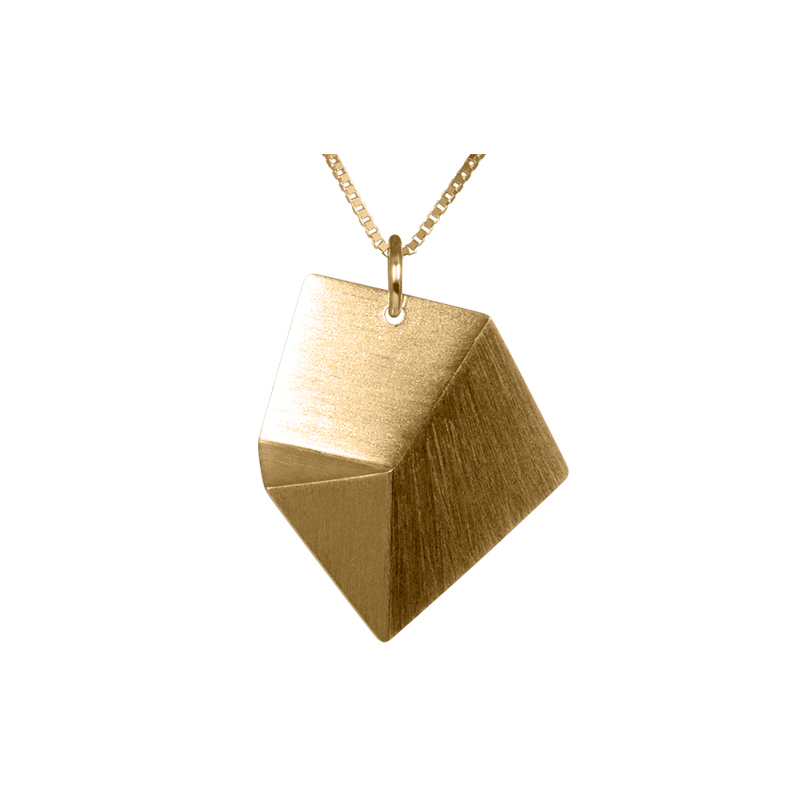 Sofie Lunøe 18kt Gold Small Flake Pendant With Short Chain