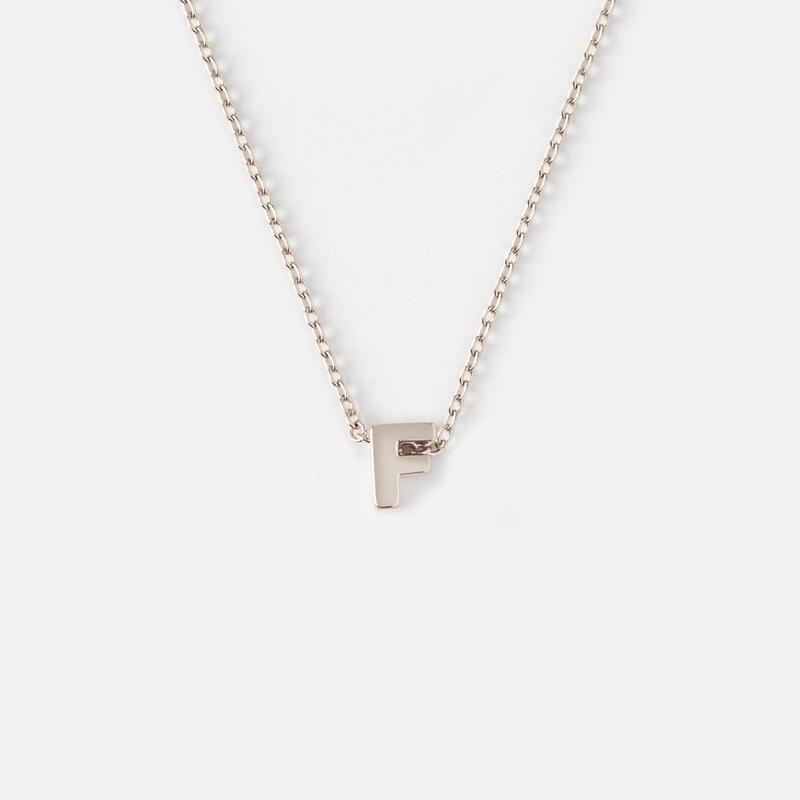 Orelia Sp F Mint Initial Necklace