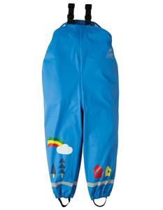 Frugi Sail Blue 1 To 2 Years Alpine Houses Puddle Buster Trousers