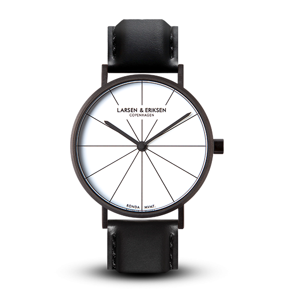 Larsen & Eriksen Black White 37 mm Absalon Watch