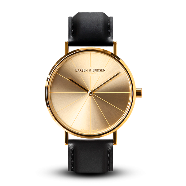 Larsen & Eriksen Gold Black 37 mm Absalon Watch