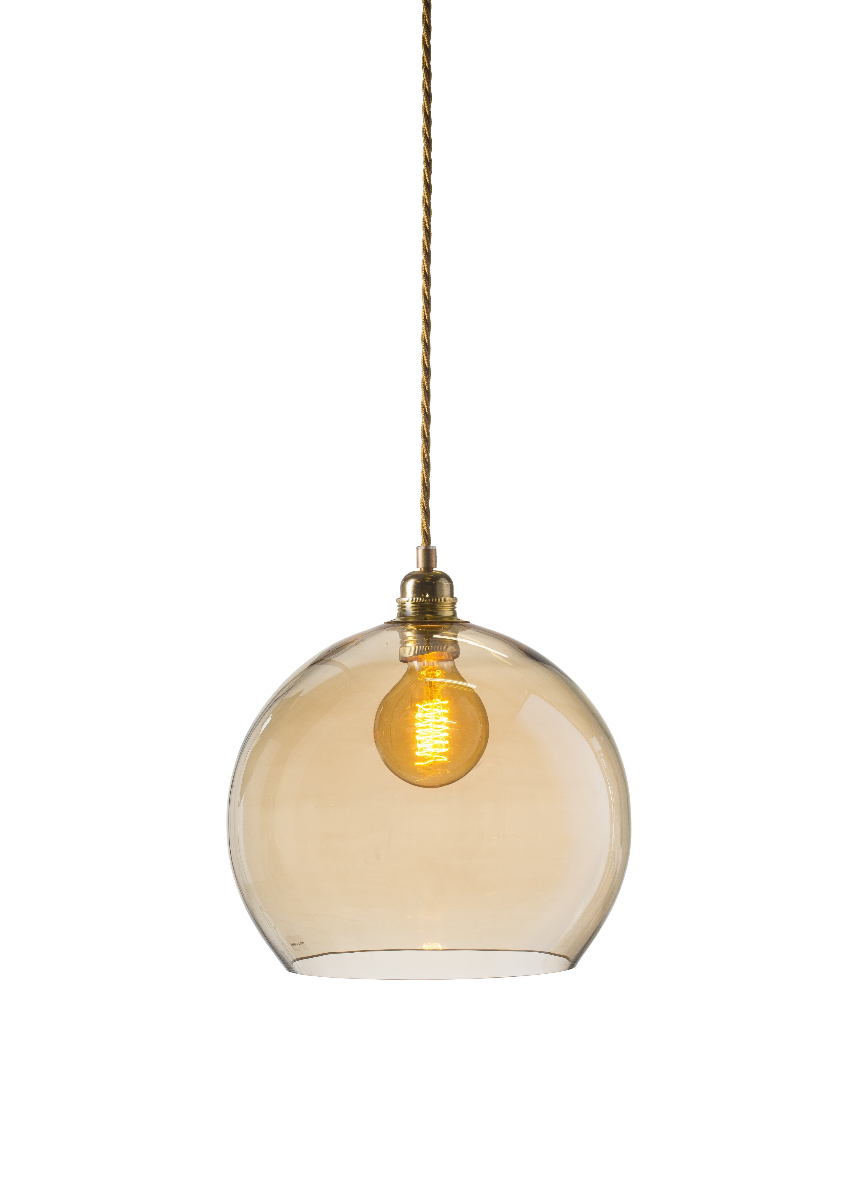 Luma Golden Smoke 22cm Brass Fitting Rowan Pendant Light