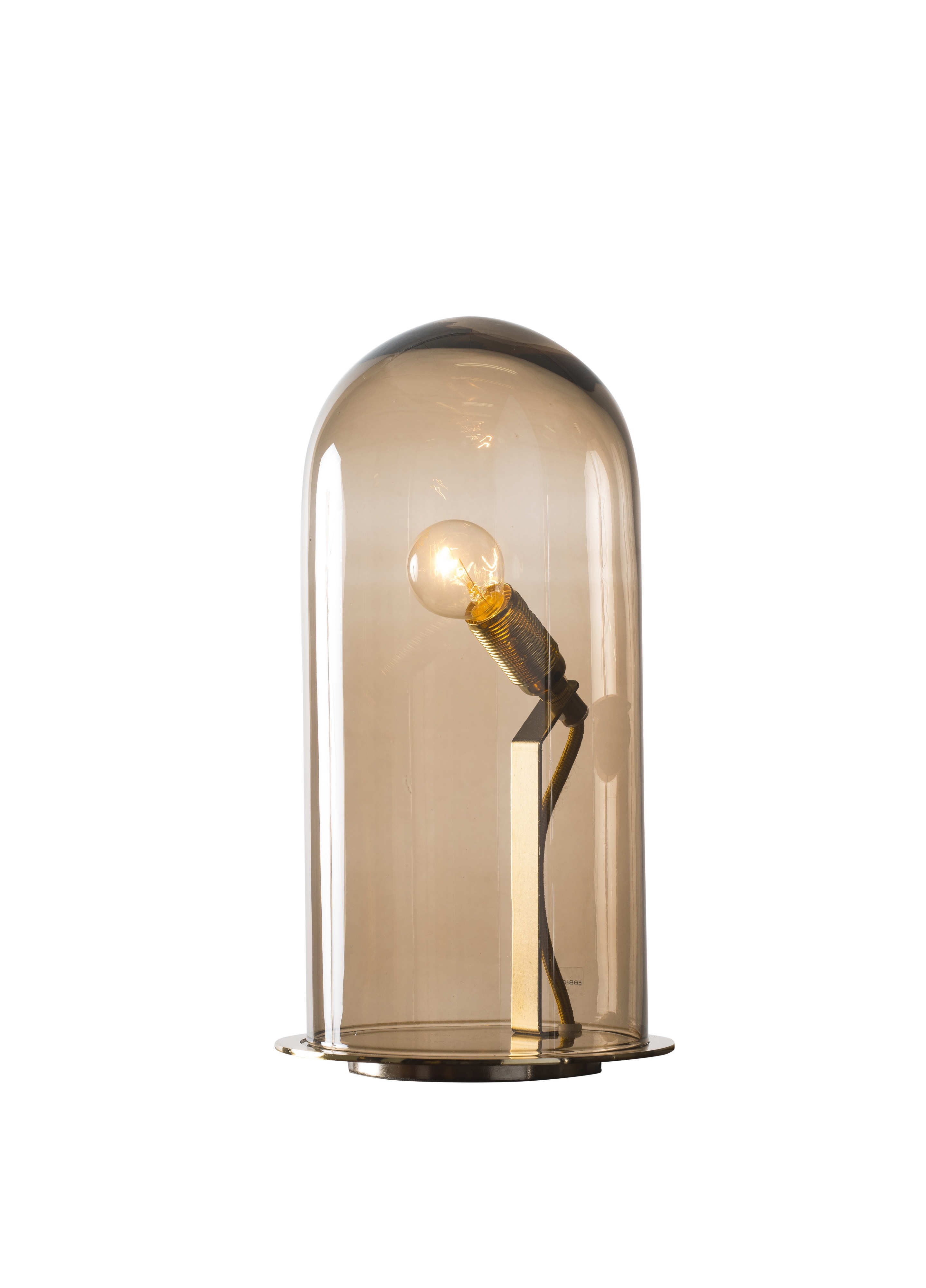 Luma Chestnut Small Brass Base Speak Up Lamp