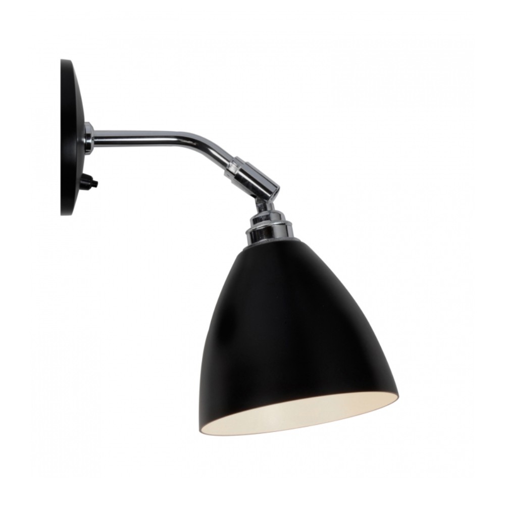 Luma Black Short Task Wall Light