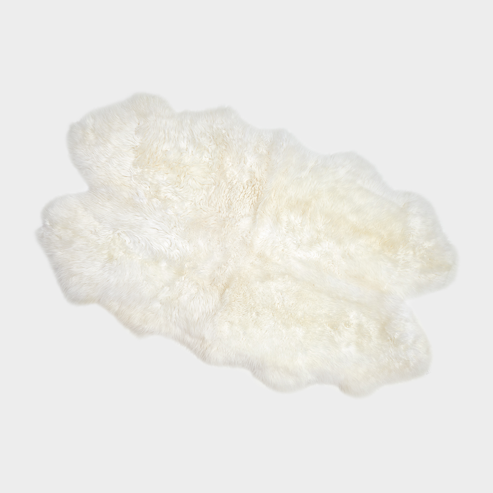 Hanlin Ltd Ivory Silky Quad Sheepskin Rug