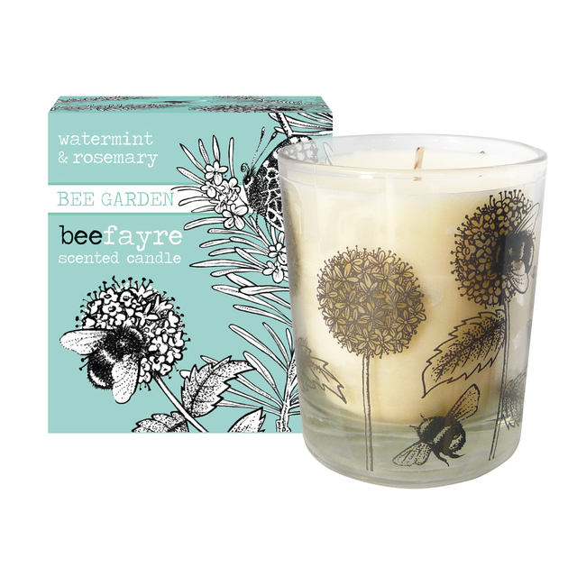 beefayre Large Watermint And Rosemary Candle