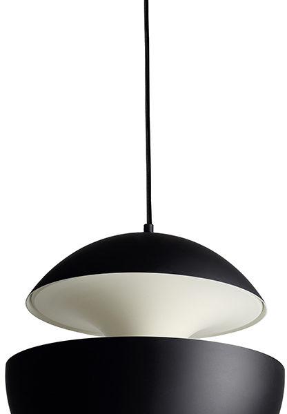 DCW Éditions 25cm Black Inside White Here Comes The Sun Pendant Light