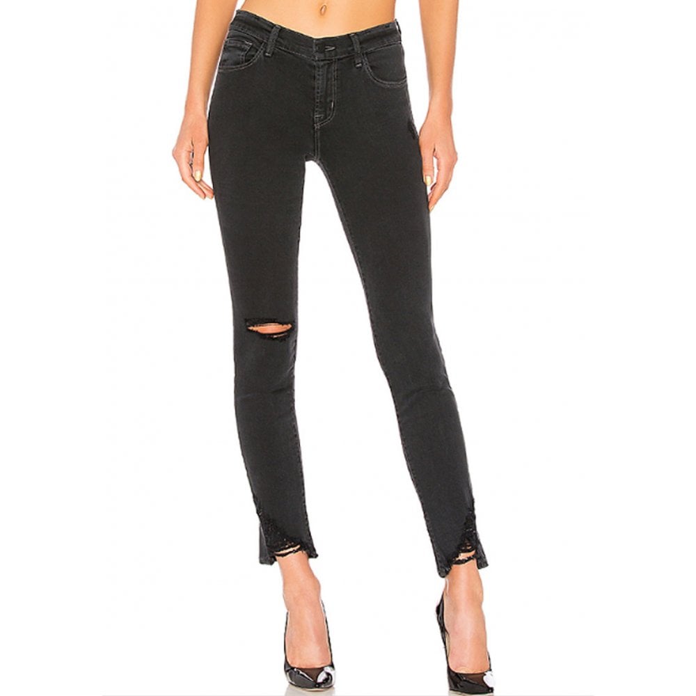 J Brand Hendrix Destruct 811 Skinny Mid Rise Jeans