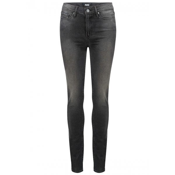 Paige Denim Smoke Grey Hoxton High Rise Ultra Skinny Jeans