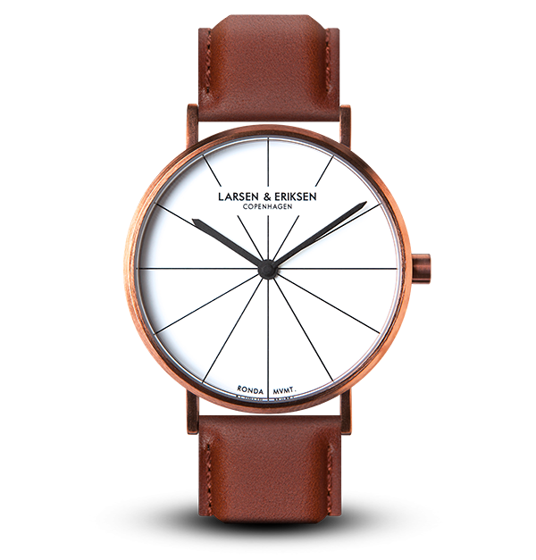 Larsen & Eriksen Copper White Brown 41 mm Absalon Watch