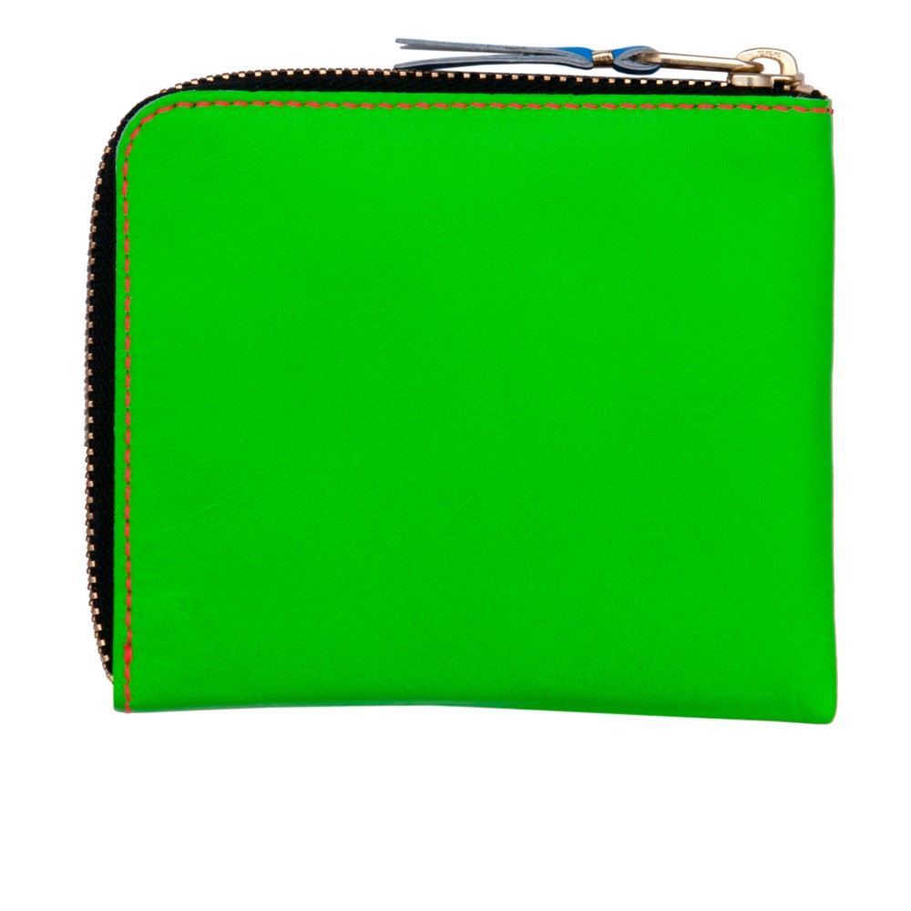 Comme Des Garcons Leather Wallet CDG Super Fluo (Green/Orange SA3100SF)