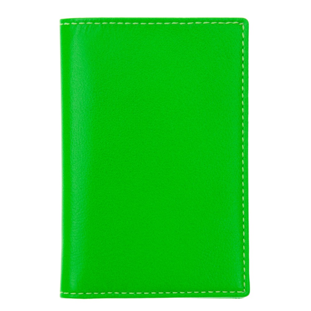 Comme Des Garcons Leather Wallet CDG Super Fluo (Green SA6400SF)