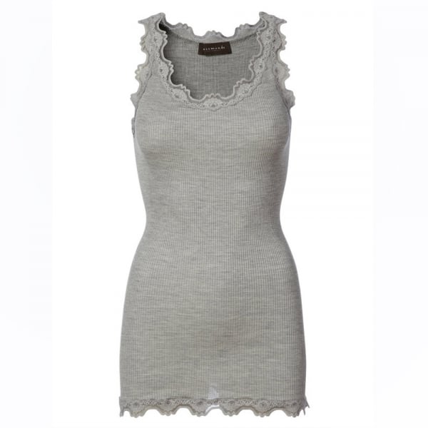 Rosemunde Light Grey Babette Long Lace Vest 