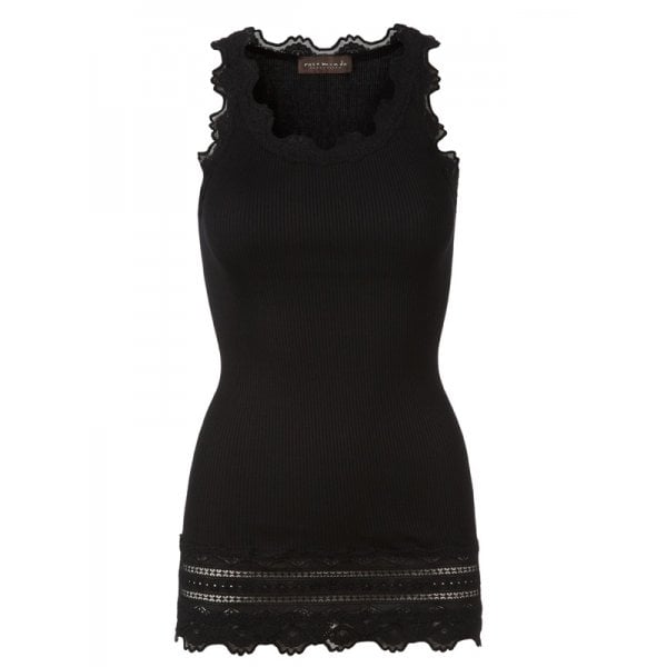 Rosemunde Black Benita Vintage Long Lace Vest