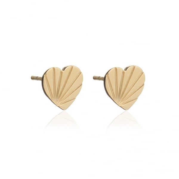 Rachel Jackson Gold Heart Stud Earrings