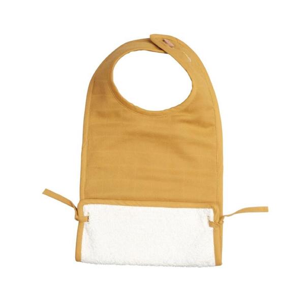 FABELAB Ochre Muslin Feeding Bib 