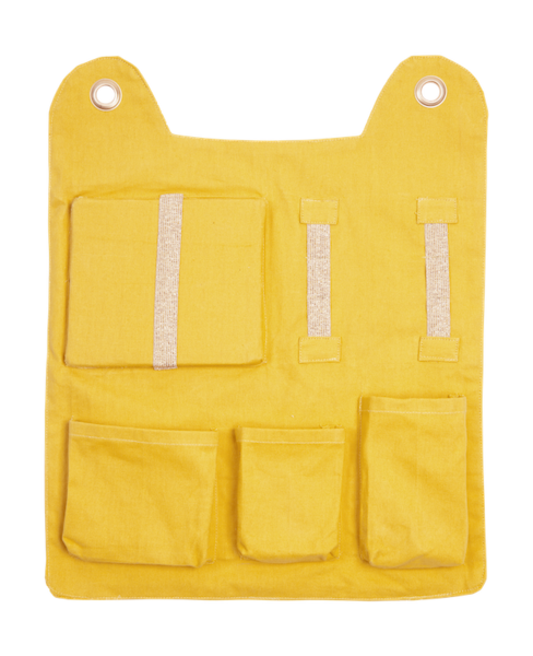 FABELAB Honey Yellow Wall Pocket With Bear Ears