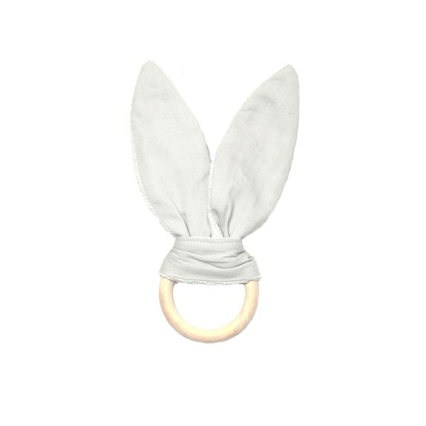 FABELAB Grey Bunny Ears Animal Teether 