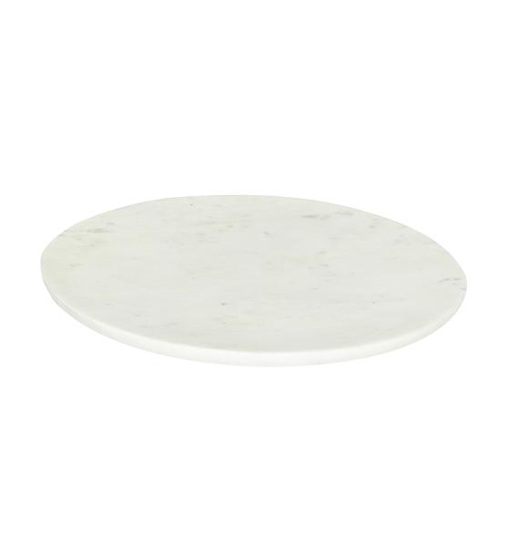 Hubsch Large White Round Marble Platter 