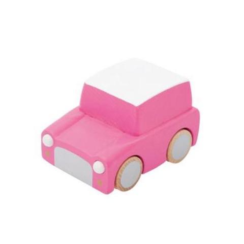 Kiko Pink Classic Wooden Wind Up Car 