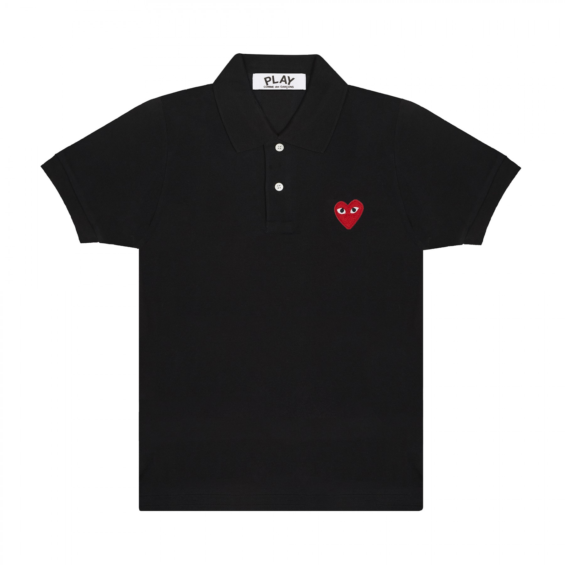 Comme Des Garcons Play CDG Red Play Polo Shirt (Black) P1T006