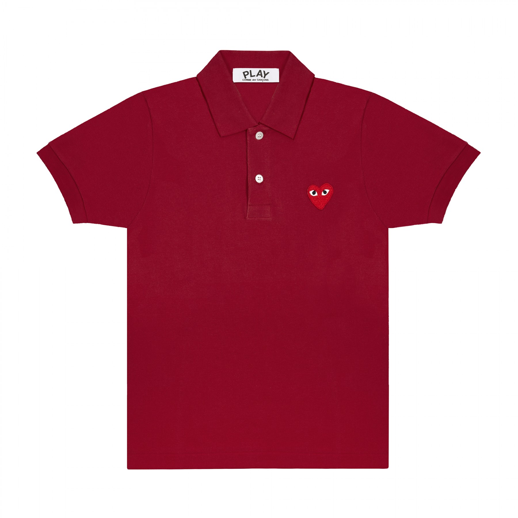 Comme Des Garcons Play CDG Red Play Comme des Garçons Polo Shirt (Burgundy) P1T006