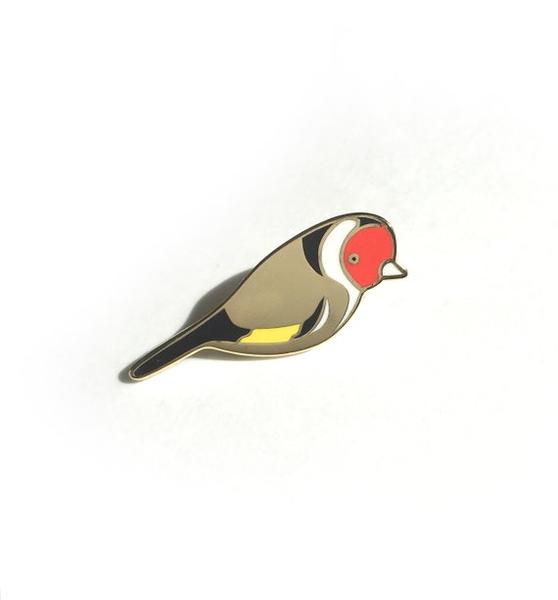 Tom Hardwick Goldfinch Enamel Pin Badge