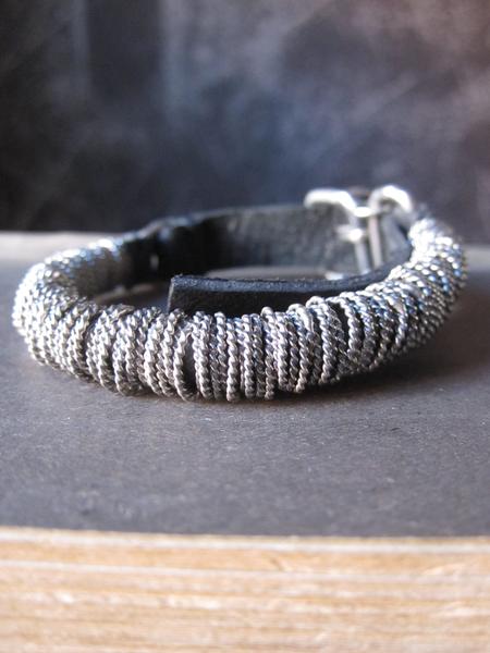 Goti 048 Leather & Silver Bracelet 