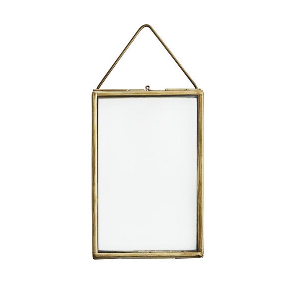 Madam Stoltz Antique Brass Hanging Photoframe