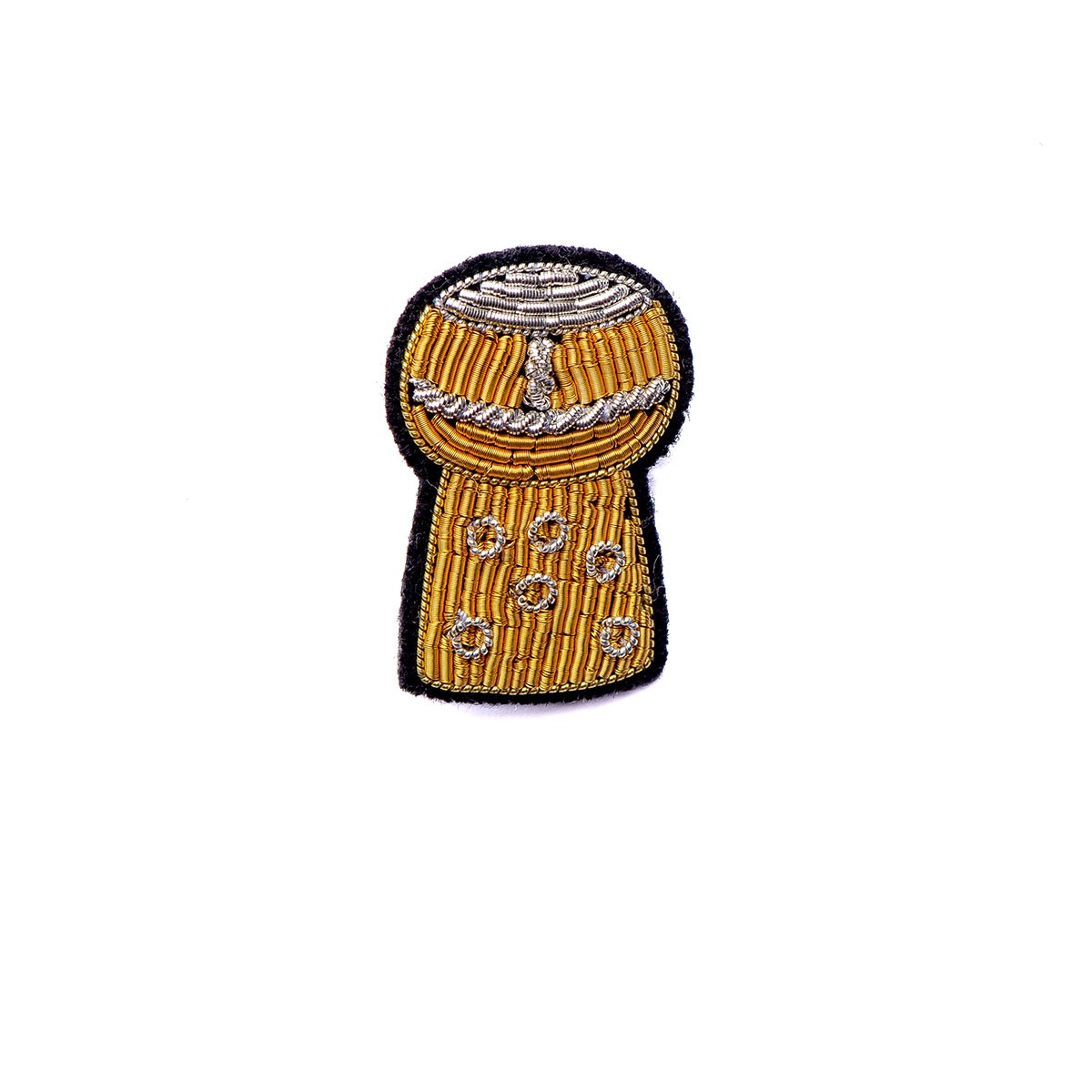 Macon & Lesquoy Hand Embroidered Cork Brooch