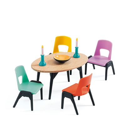 Djeco  Dining Room Dolls House Furniture