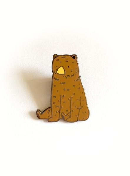 Tom Hardwick Brown Bear Enamel Pin Badge