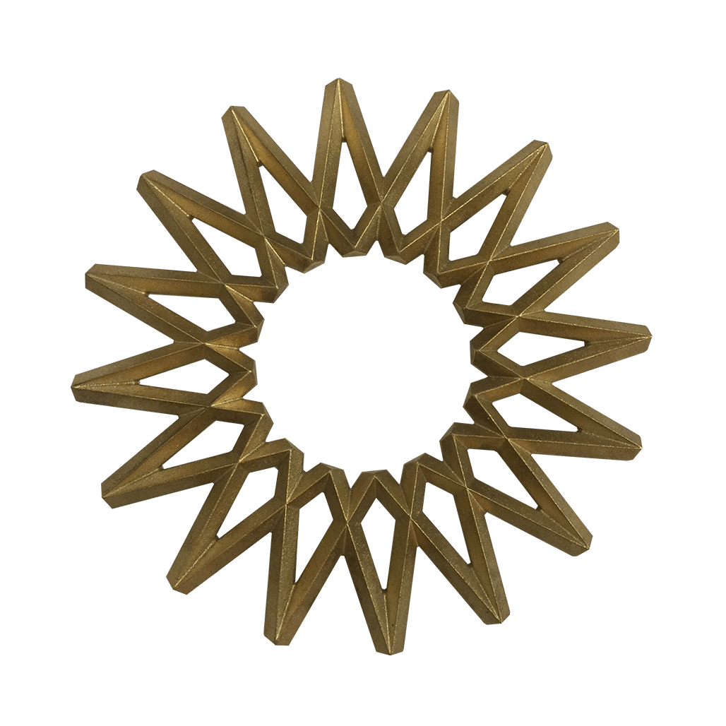 Futagami Japanese Brass Trivet in Galaxy Shape