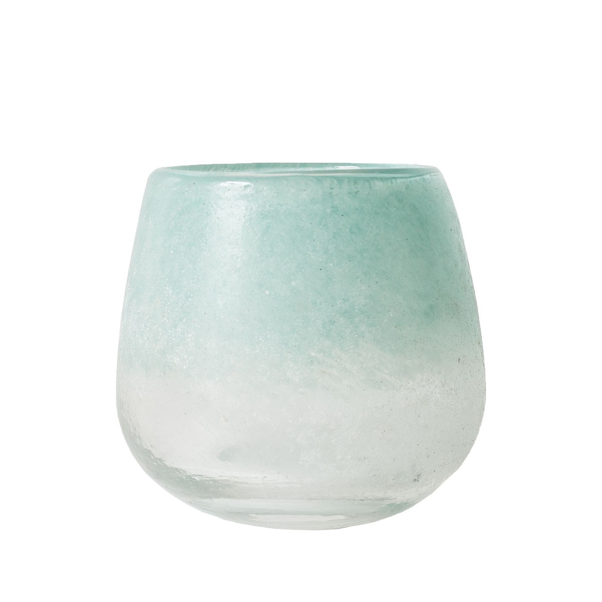 Luma Frosted Turquoise Votive Glass