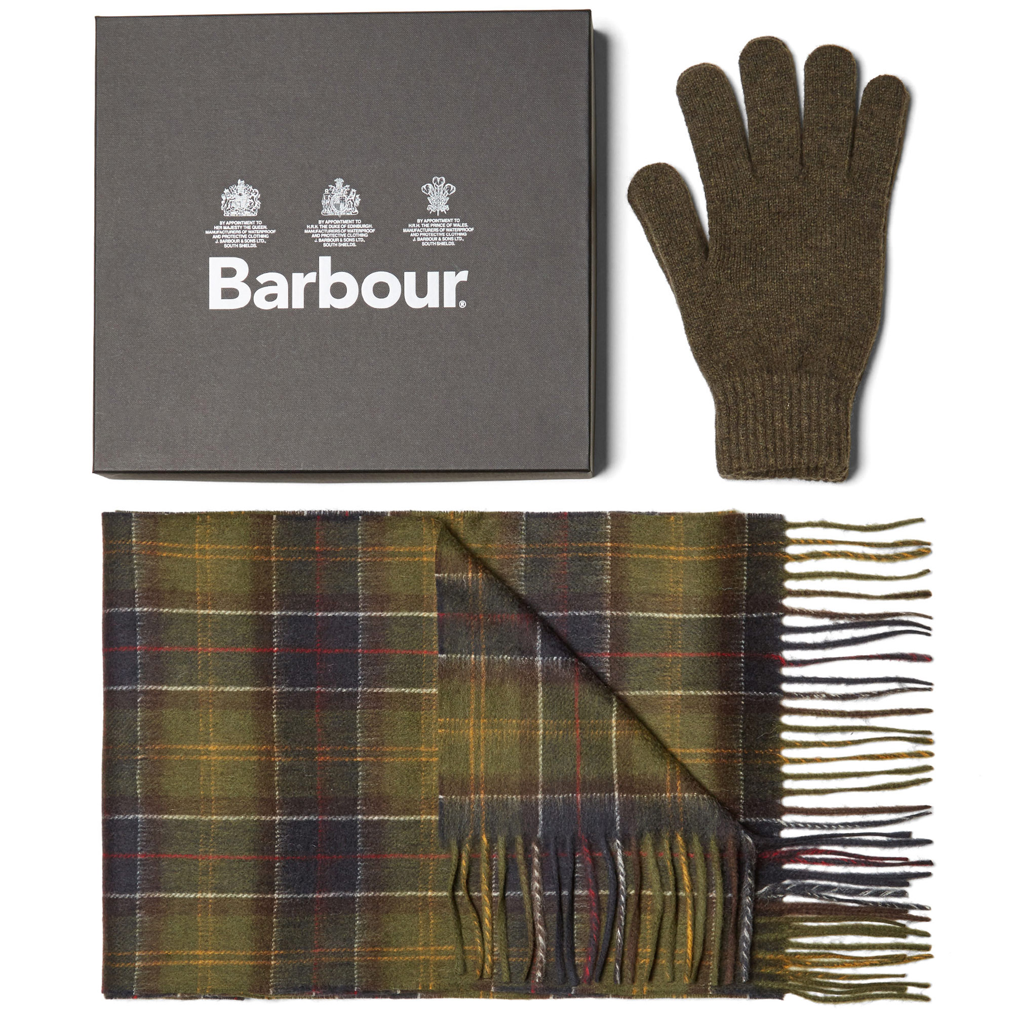 Barbour Classic Scarf & Glove Gift Set