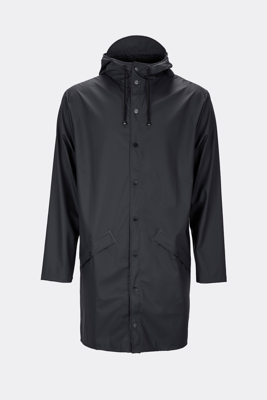 Rains Black Long Jacket