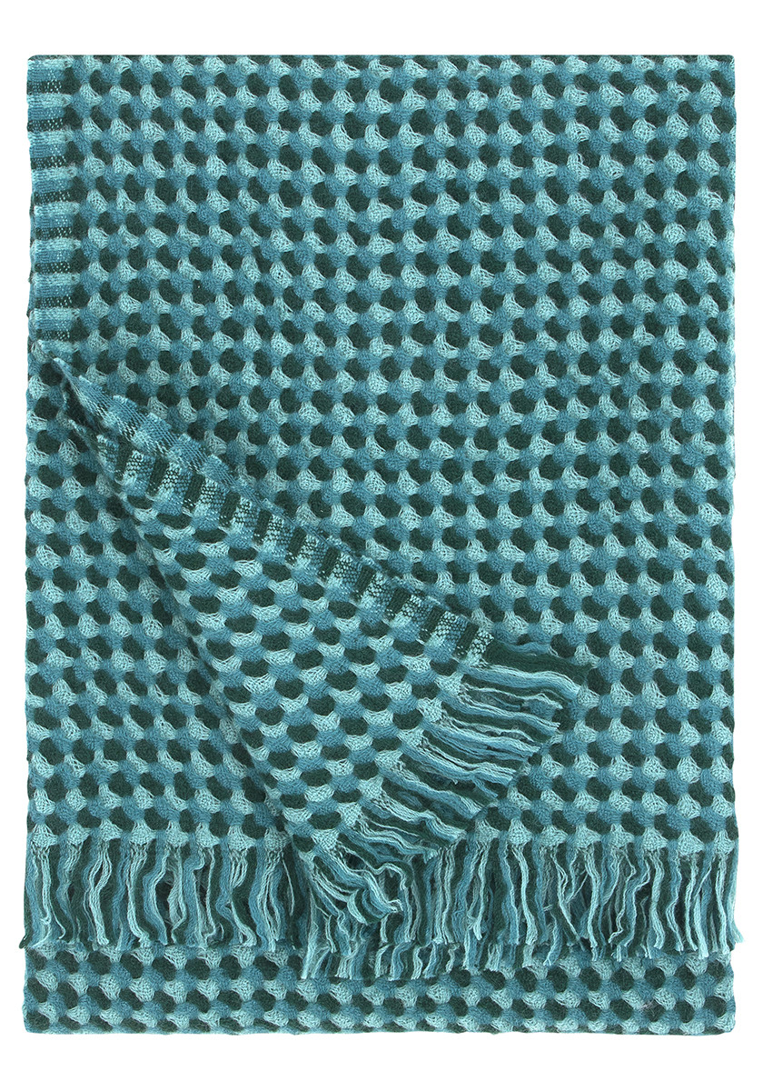 Luma Petroleum Blue And Green Alva Wool Blanket