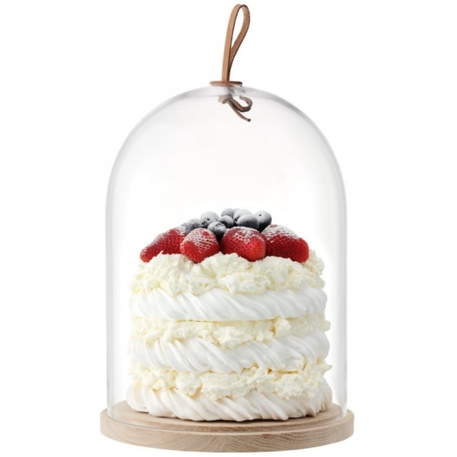 LSA International Ivalo Cake/Cheese/Pastries Dome on Ash Base - 22cm