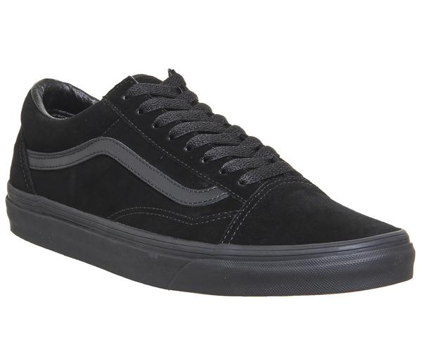 suede old skool vans black