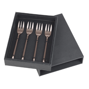 broste-copenhagen-stainless-steel-cake-fork-set-4-pieces-titanium-espresso