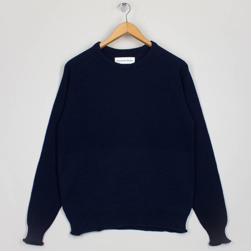 Universal Works Navy Raglan Crew 