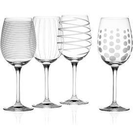 Creative tops Set Of 4 White Mikasa Wine Glasses