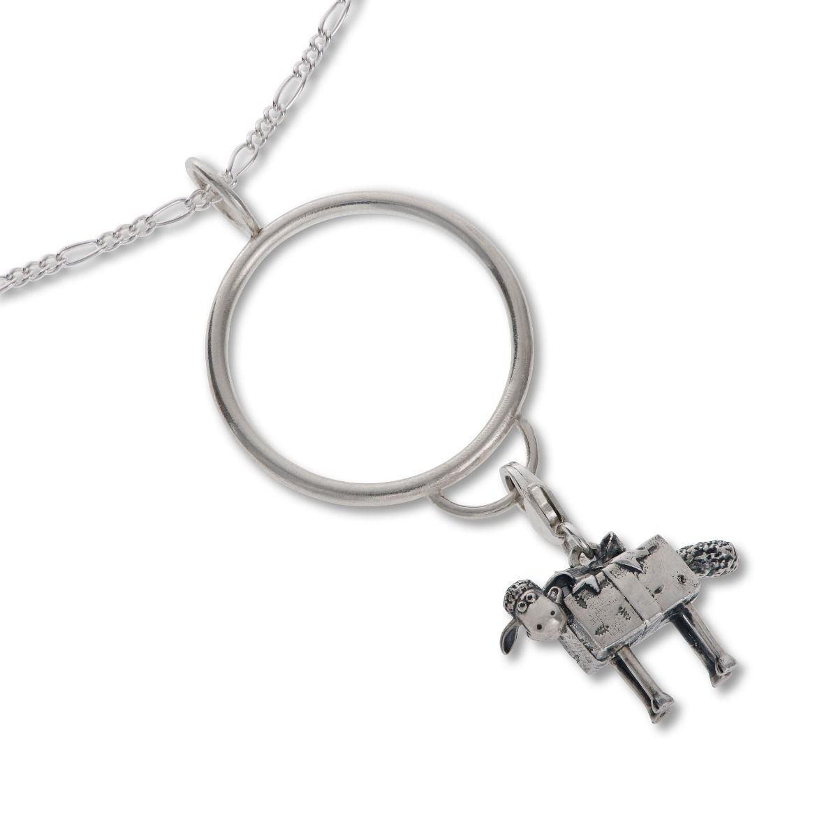 LICENSED TO CHARM Shaun The Sheep Sterling Silver Necklace Set