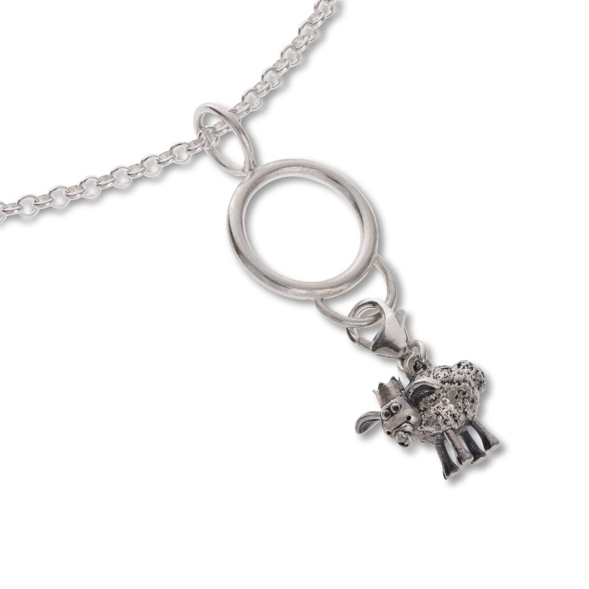 LICENSED TO CHARM Timmy Of Shaun The Sheep Sterling Silver Necklace Set