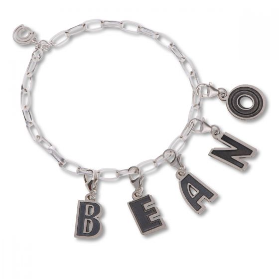 LICENSED TO CHARM Comic Alphabet Beano  Sterling Silver Bracelet Set