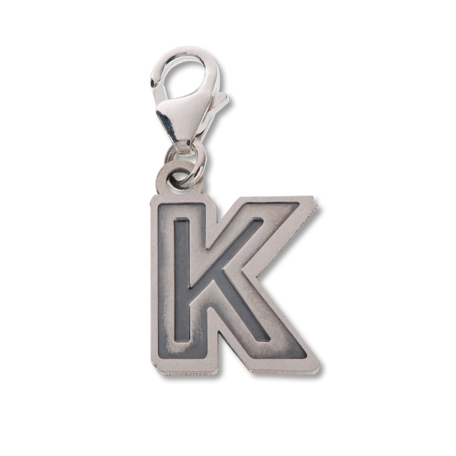 LICENSED TO CHARM Letter K  Comic Alphabet Beano Sterling Silver Charm 