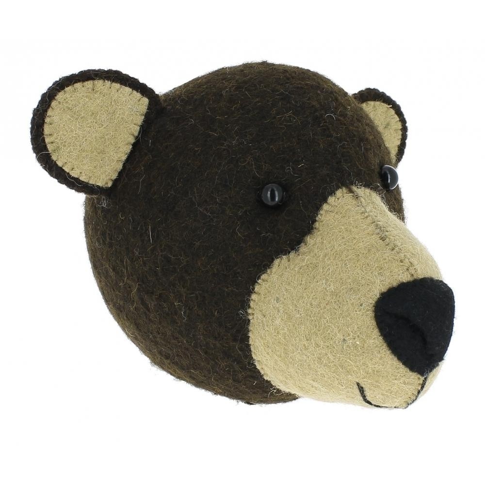 Fiona Walker England Brown Bear Head Wall Decoration